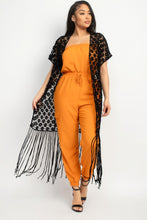 Load image into Gallery viewer, Crocheted Open-front Fringe Kimono
