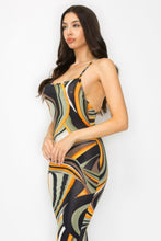 Load image into Gallery viewer, Crossed Back Mosaic Muse Midi Dress
