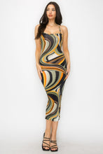 Load image into Gallery viewer, Crossed Back Mosaic Muse Midi Dress
