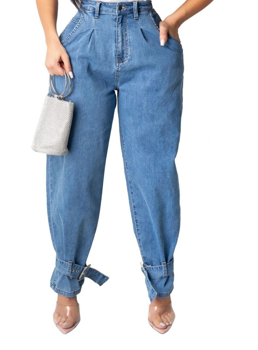 BUCKLE UP HIGH WAISTED JEAN - spazz26