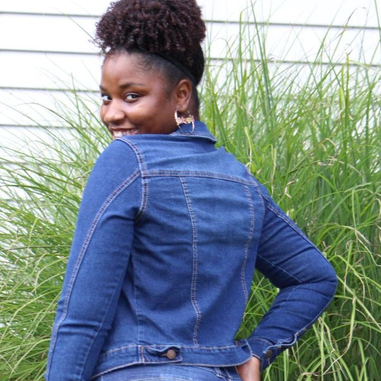 PLUS SIZE | SHE GIRL DENIM JACKET - spazz26