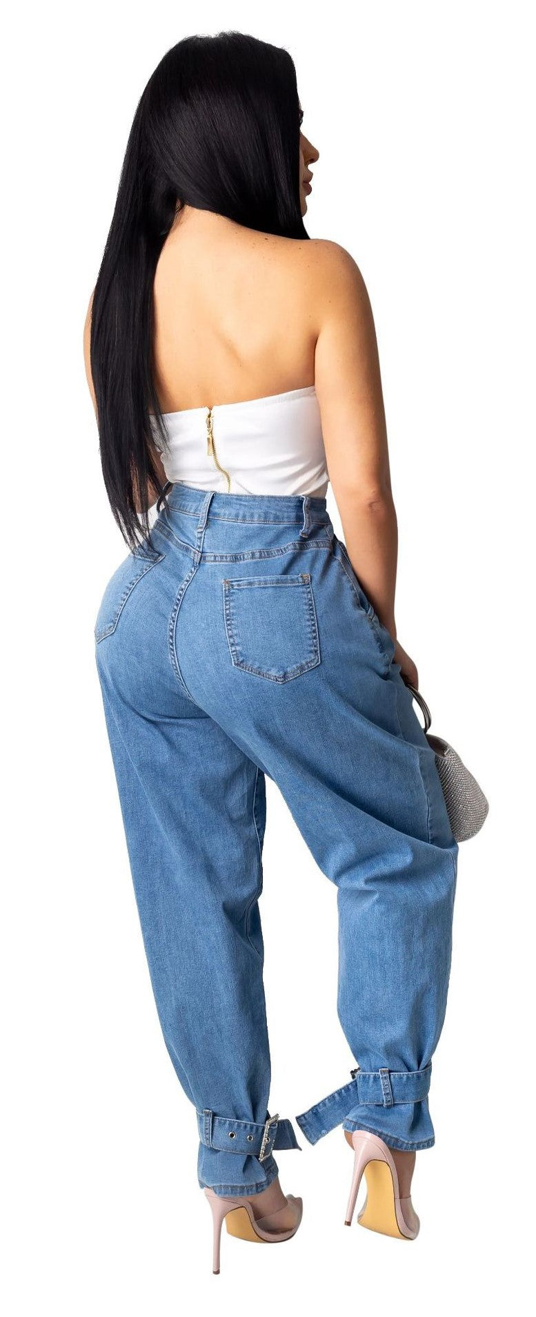 BUCKLE UP HIGH WAISTED JEAN - spazz26