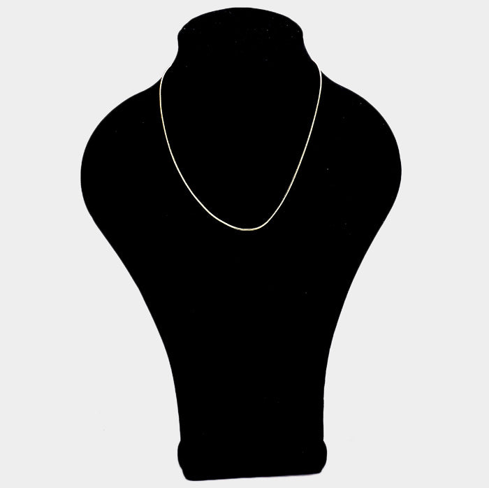 18 INCH, 1.4MM-GOLD PLATED SNAKE CHAIN NECKLACE