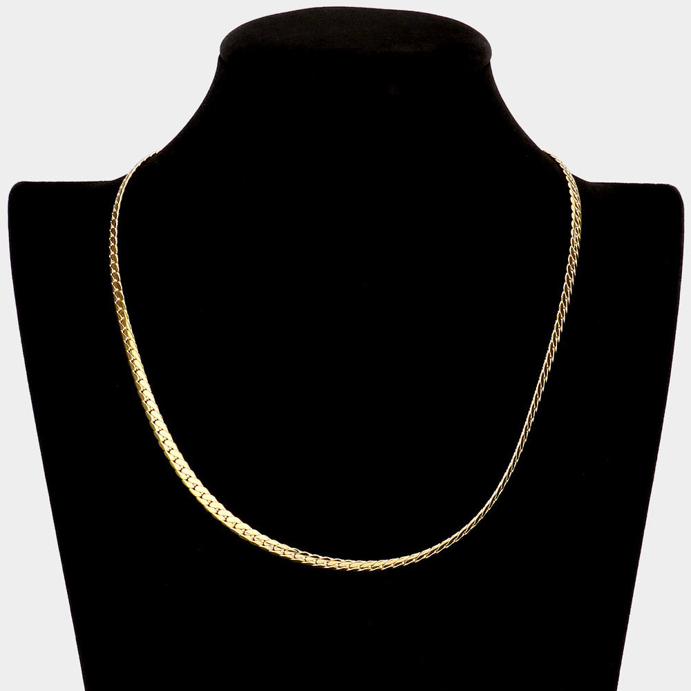 18 INCH, 5MM STAINLESS STEEL METAL CHAIN NECKLACE