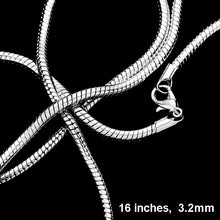 Load image into Gallery viewer, 16 INCH, 3.2MM-GOLD PLATED SNAKE CHAIN METAL NECKLACE
