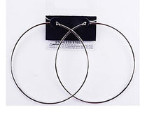 Load image into Gallery viewer, 3&quot; STAINLESS STEEL HOOP PIN CATCH EARRINGS

